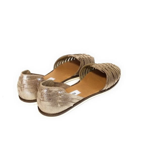 STEVE MADDEN Hillarie Gold Sparkly Flats Size 8.5 - Picture 3 of 8